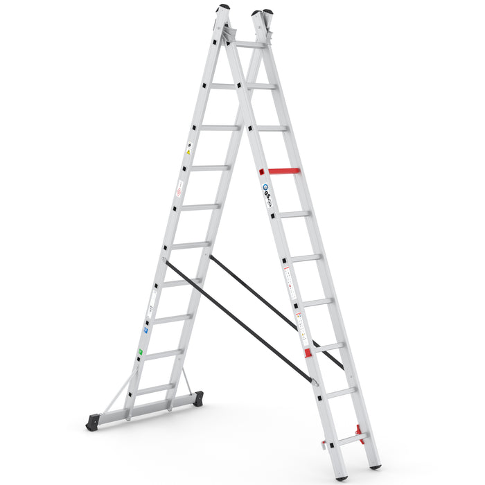 Aluminium Schiebeleiter 2x10