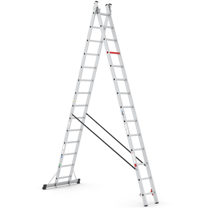 Aluminium Schiebeleiter 2x14