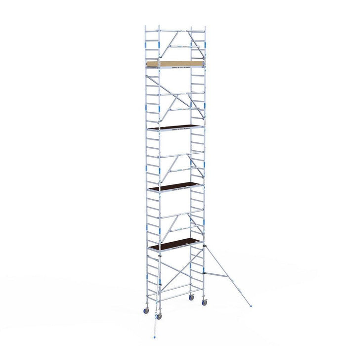 Rollgerüst Alumexx Extra 75x190 10,2m Arbeitshöhe an der Fassade - GerüstExpress