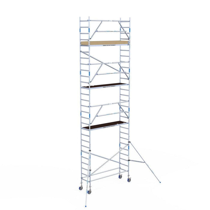 Rollgerüst Alumexx Extra 75x250 9,2m Arbeitshöhe an der Fassade - GerüstExpress