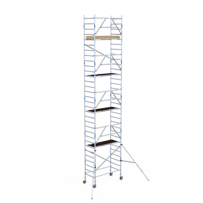 Rollgerüst Alumexx Extra 90x190 10,2m Arbeitshöhe an der Fassade - GerüstExpress