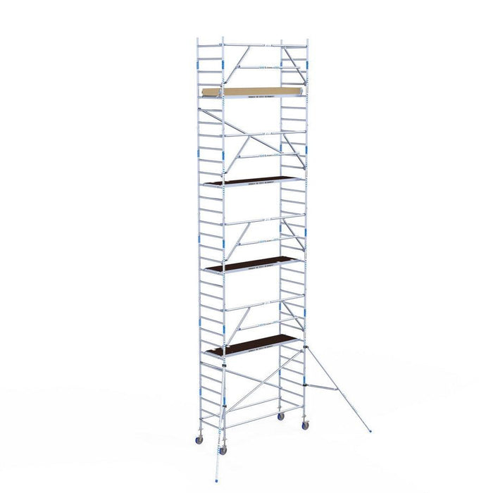 Rollgerüst Alumexx Extra 90x250 10,2m Arbeitshöhe an der Fassade - GerüstExpress