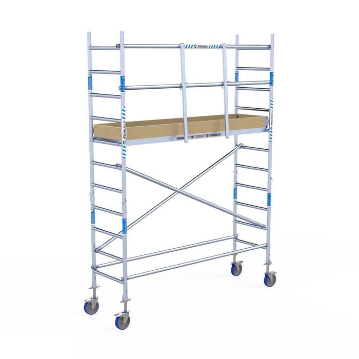 Rollgerüst Alumexx Light 75x250 4,2m Arbeitshöhe an der Fassade - GerüstExpress
