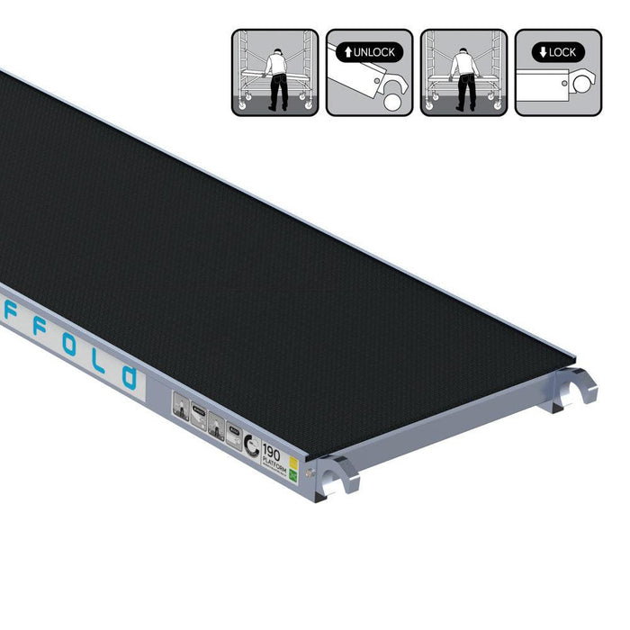 Rollgerüstplattformen ohne Klappe 190 cm Carbonplattform (leicht) - GerüstExpress