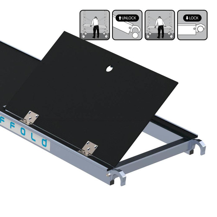 Rollgerüstplattformen mit Luke 250 cm Carbonplattform (Leichtgewicht) - GerüstExpress