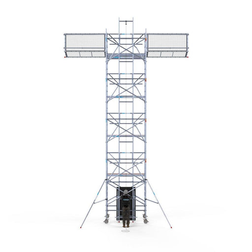 Solar-Rollgerüst 135x250 10,2m Arbeitshöhe, inkl. Solarlift, Dachrandabsicherung Safeguard - GerüstExpress