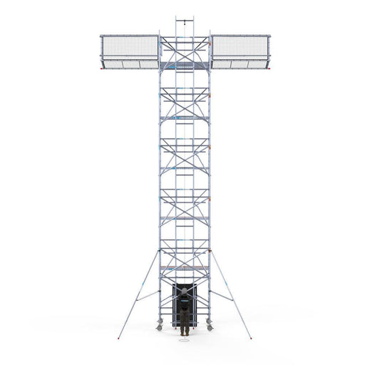 Solar Rollgerüst 135x250 12,2m Arbeitshöhe, inkl. Solarlift, Dachrandabsicherung Safeguard - GerüstExpress