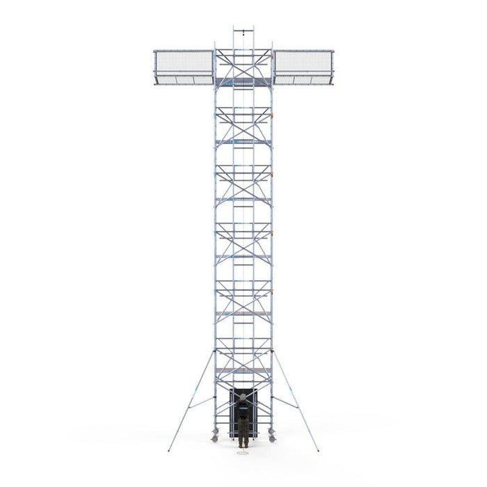 Solar Rollgerüst 135x250 14,2m Arbeitshöhe, inkl. Solarlift, Dachrandabsicherung Safeguard - GerüstExpress