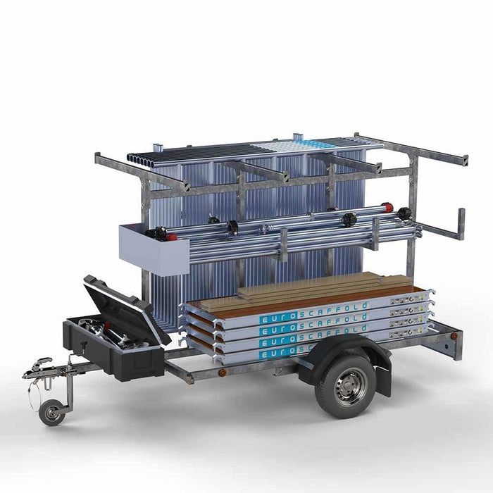 Gerüstanhänger 250 + Rollgerüst Basic 90x190 10,2m Arbeitshöhe - GerüstExpress