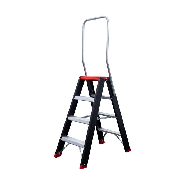 Doppeltreppe schwarz Professionell 2x4 Stufen - Limited Edition - GerüstExpress