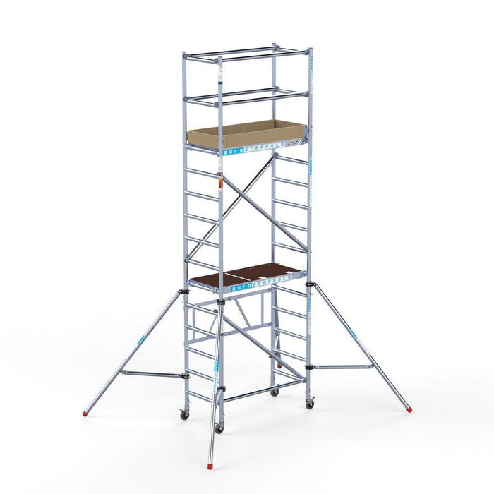 Zimmergerüst Kompaktmodul 1+2+3 75x140 5,8m Arbeitshöhe Gummirad mit Stahlspindel - GerüstExpress