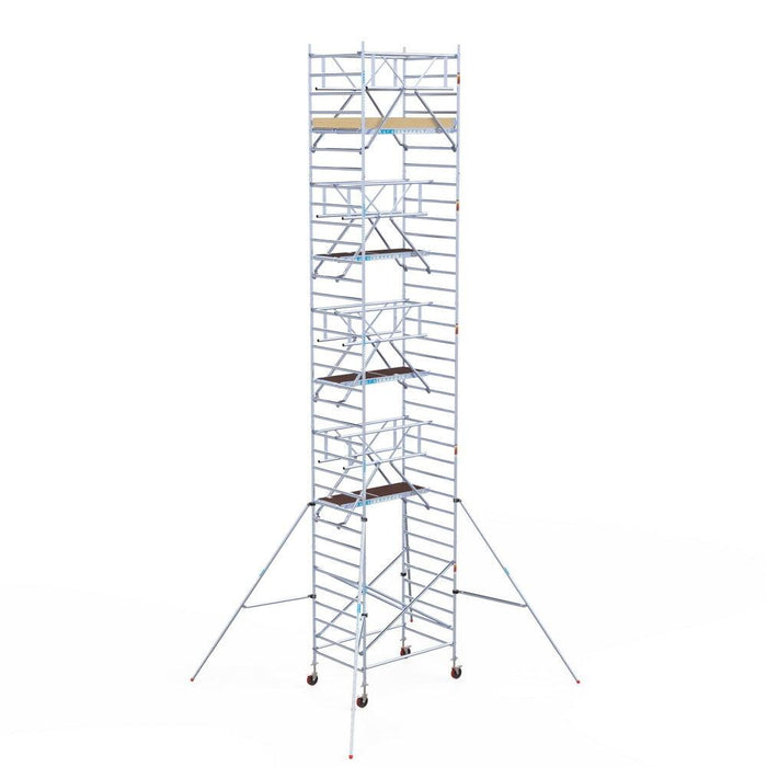 Rollgerüst Euroscaffold Basic Plus 135x190 11,2m Arbeitshöhe freistehend - GerüstExpress