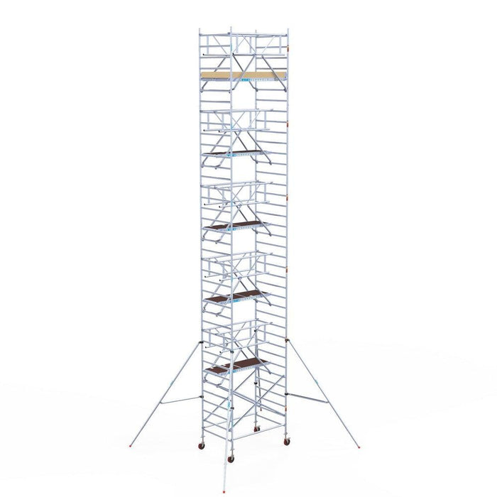 Rollgerüst Euroscaffold Basic Plus 135x190 12,2m Arbeitshöhe freistehend - GerüstExpress