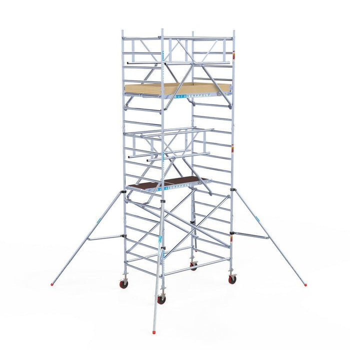 Rollgerüst Euroscaffold Basic Plus 135x190 6,2m Arbeitshöhe freistehend mit Carbon - GerüstExpress