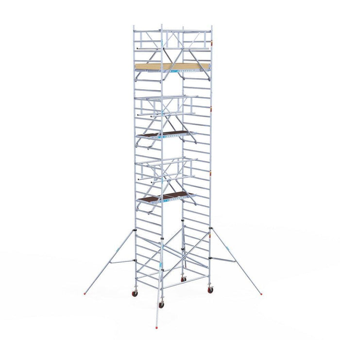 Rollgerüst Euroscaffold Basic Plus 135x190 9,2m Arbeitshöhe freistehend mit Carbon - GerüstExpress