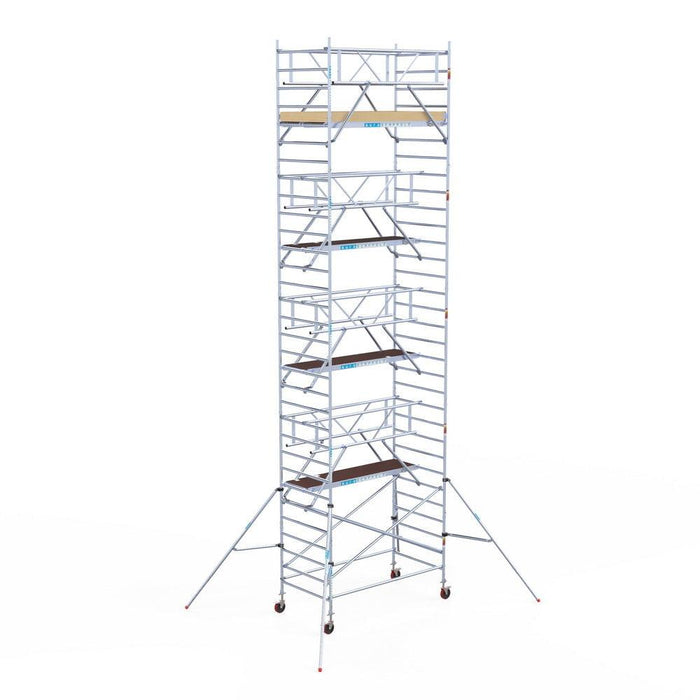 Rollgerüst Euroscaffold Basic Plus 135x250 10,2m Arbeitshöhe freistehend mit Carbon - GerüstExpress