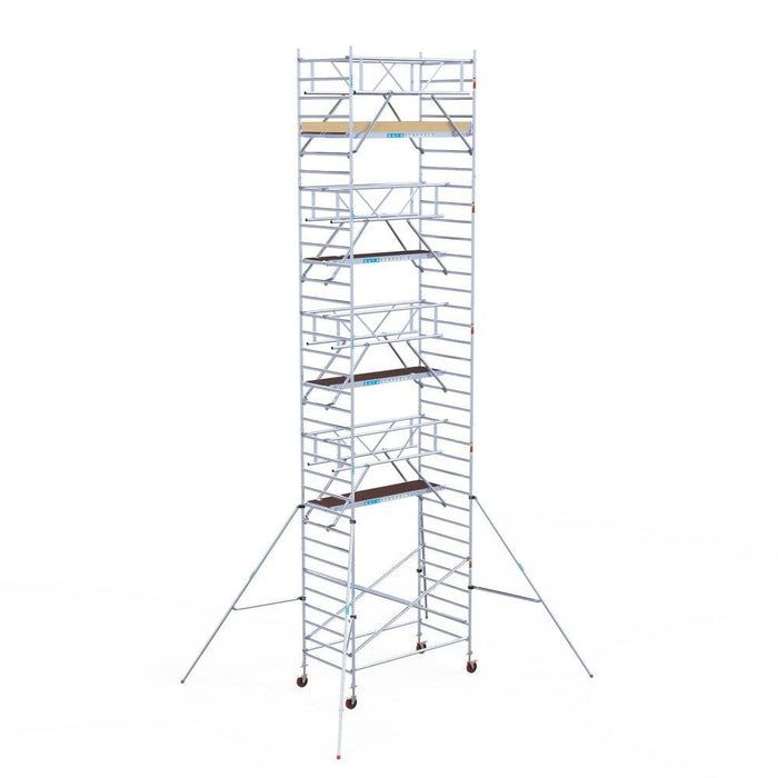 Rollgerüst Euroscaffold Basic Plus 135x250 11,2m Arbeitshöhe freistehend - GerüstExpress