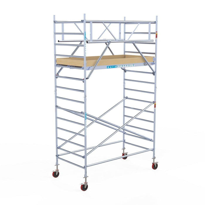 Rollgerüst Euroscaffold Basic Plus 135x250 5,2m Arbeitshöhe freistehend - GerüstExpress