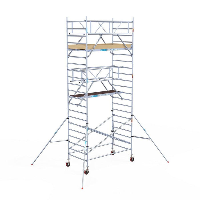 Rollgerüst Euroscaffold Basic Plus 135x250 7,2m Arbeitshöhe freistehend - GerüstExpress