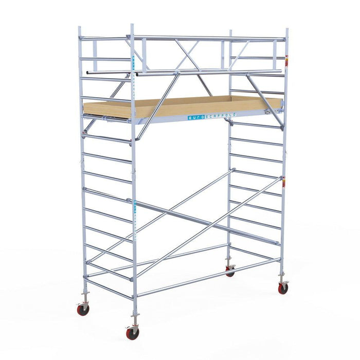 Rollgerüst Euroscaffold Basic Plus 135x305 5,2m Arbeitshöhe freistehend - GerüstExpress