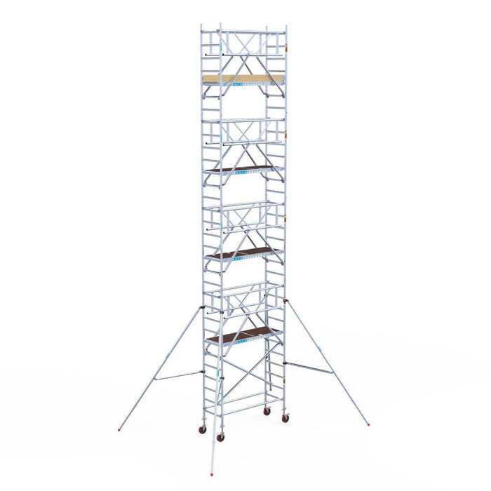Rollgerüst Euroscaffold Basic Plus 75x190 10,2m Arbeitshöhe freistehend mit Carbon - GerüstExpress