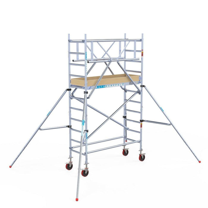 Rollgerüst Euroscaffold Basic Plus 75x190 4,2m Arbeitshöhe freistehend - GerüstExpress