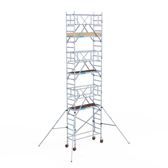 Rollgerüst Euroscaffold Basic Plus 75x190 8,2m Arbeitshöhe freistehend mit Carbon - GerüstExpress
