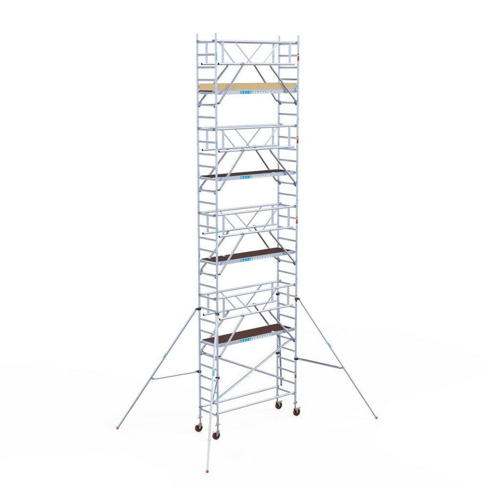 Rollgerüst Euroscaffold Basic Plus 75x250 10,2m Arbeitshöhe freistehend mit Carbon - GerüstExpress