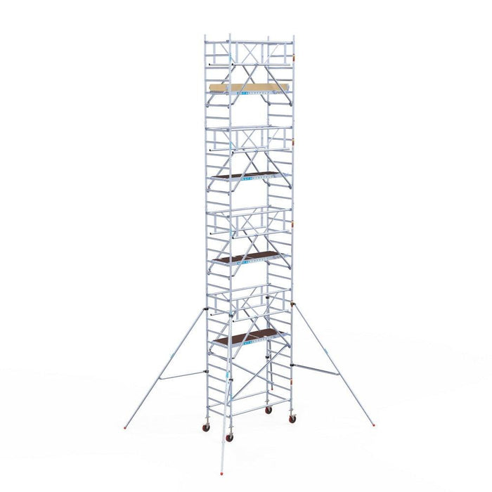 Rollgerüst Euroscaffold Basic Plus 90x190 10,2m Arbeitshöhe freistehend mit Carbon - GerüstExpress