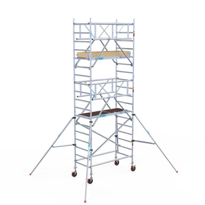 Rollgerüst Euroscaffold Basic Plus 90x190 6,2m Arbeitshöhe freistehend mit Carbon - GerüstExpress