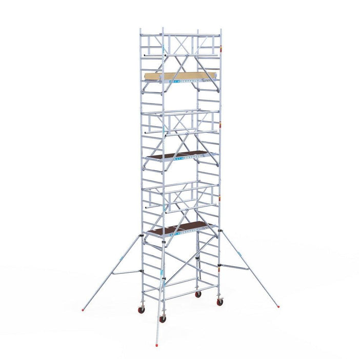 Rollgerüst Euroscaffold Basic Plus 90x190 8,2m Arbeitshöhe freistehend mit Carbon - GerüstExpress