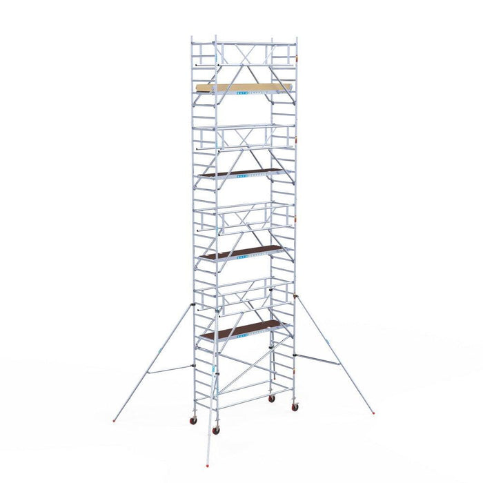 Rollgerüst Euroscaffold Basic Plus 90x250 10,2m Arbeitshöhe freistehend mit Carbon - GerüstExpress