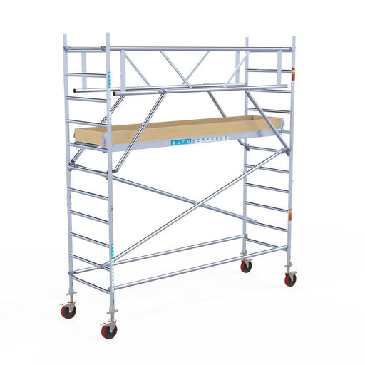 Rollgerüst Euroscaffold Basic Plus 90x305 4,2m Arbeitshöhe freistehend - GerüstExpress