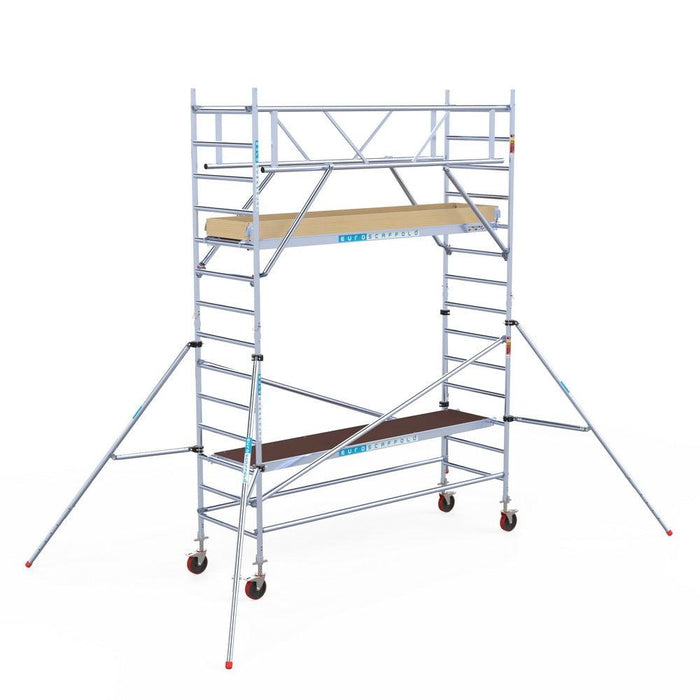 Rollgerüst Euroscaffold Basic Plus 90x305 5,2m Arbeitshöhe freistehend mit Carbon - GerüstExpress