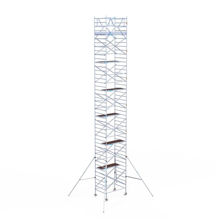 Rollgerüst Eurogerüst Original 135x190 14,2m Arbeitshöhe Carbonplattform freistehend - GerüstExpress