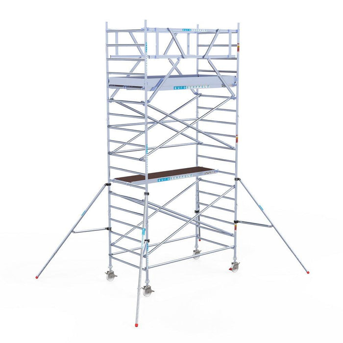 Rollgerüst Eurogerüst Original 135x250 6,2m Arbeitshöhe Carbonplattform freistehend - GerüstExpress