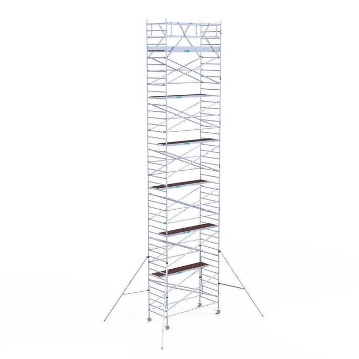 Rollgerüst Original 135x305 Eurogerüst Original 14,2m Arbeitshöhe Carbonplattform freistehend - GerüstExpress