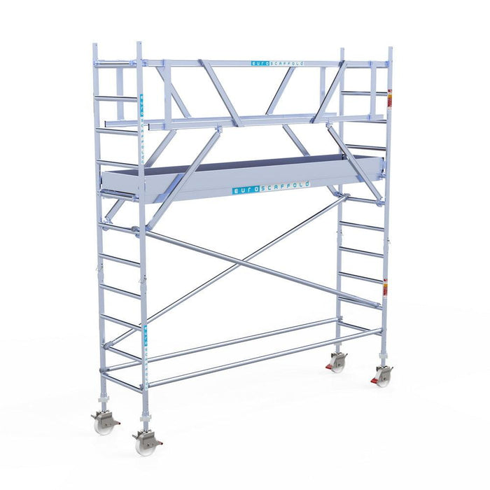 Rollgerüst Original 75x305 4,2m Arbeitshöhe Carbonplattform freistehend - GerüstExpress