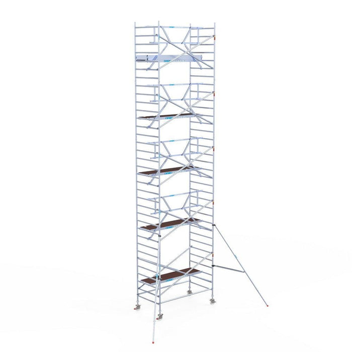 Rollgerüst Euroscaffold Professionell 135x250 11,2m Arbeitshöhe an der Fassade - GerüstExpress