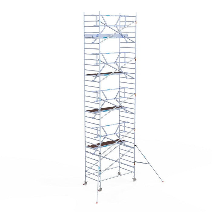 Rollgerüst Euroscaffold Professionell 135x250 10,2m Arbeitshöhe an der Fassade - GerüstExpress