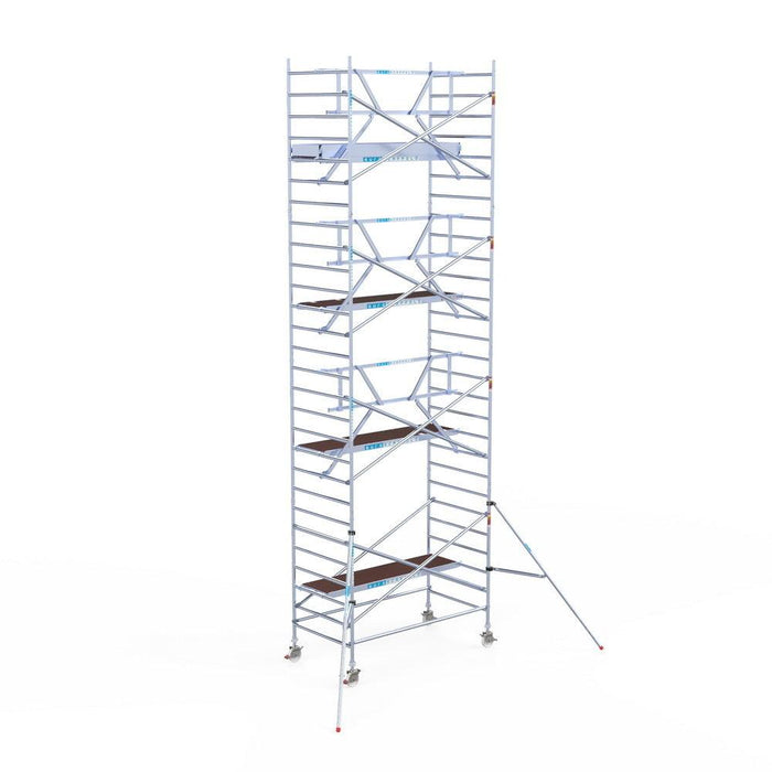Rollgerüst Euroscaffold Professionell 135x250 9,2m Arbeitshöhe an der Fassade - GerüstExpress