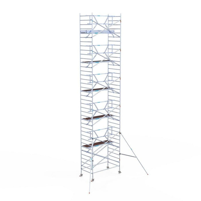 Rollgerüst Euroscaffold Professionell 135x250 12,2m Arbeitshöhe an der Fassade - GerüstExpress