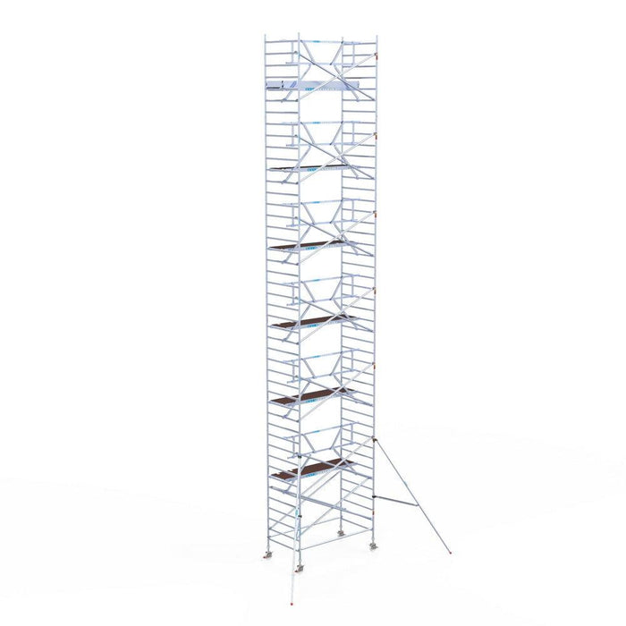 Rollgerüst Euroscaffold Professionell 135x250 14,2m Arbeitshöhe an der Fassade - GerüstExpress