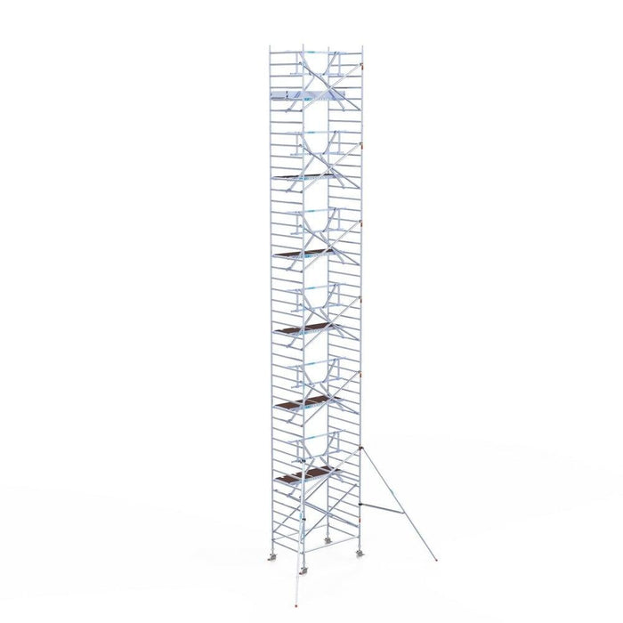 Rollgerüst Euroscaffold Professionell 135x190 14,2m Arbeitshöhe an der Fassade - GerüstExpress