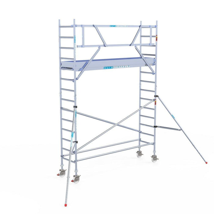 Rollgerüst Euroscaffold Professionell 75x305 5,2m Arbeitshöhe an der Fassade - GerüstExpress
