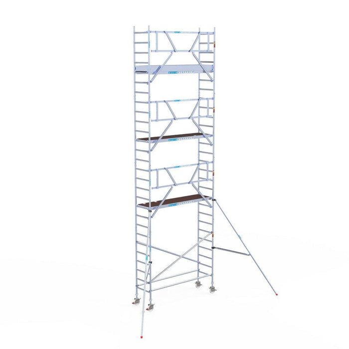 Rollgerüst Euroscaffold Professionell 75x250 9,2m Arbeitshöhe an der Fassade - GerüstExpress
