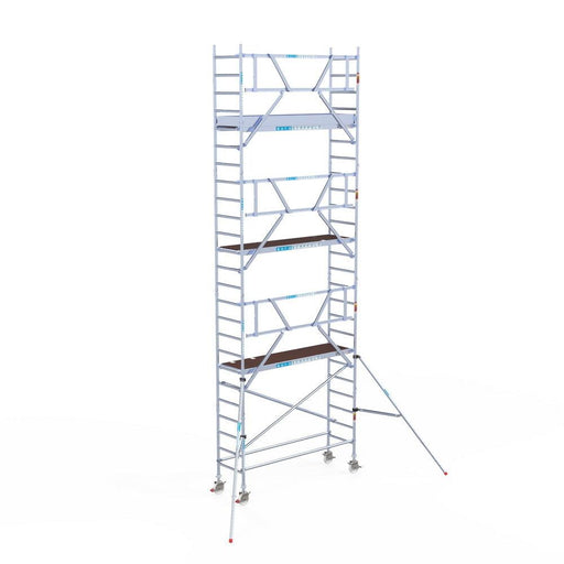 Rollgerüst Euroscaffold Professionell 75x250 8,2m Arbeitshöhe an der Fassade - GerüstExpress