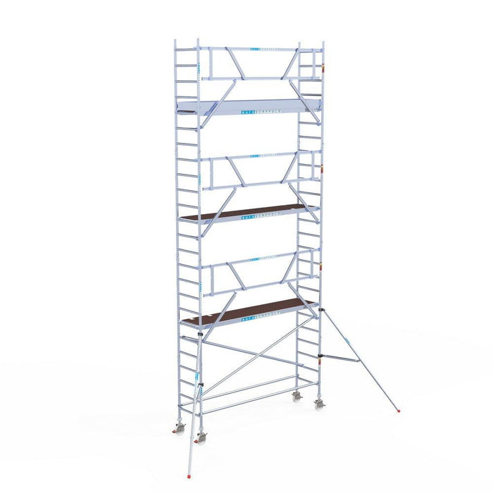 Rollgerüst Euroscaffold Professionell 75x305 8,2m Arbeitshöhe an der Fassade - GerüstExpress