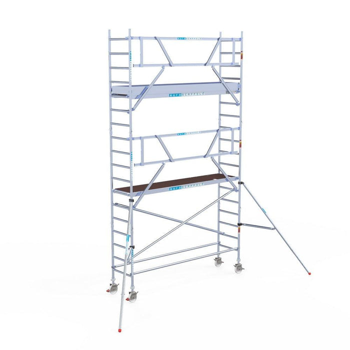 Rollgerüst Euroscaffold Professionell 75x305 6,2m Arbeitshöhe an der Fassade - GerüstExpress