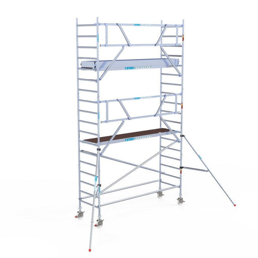 Rollgerüst Euroscaffold Professionell 90x305 6,2m Arbeitshöhe an der Fassade - GerüstExpress